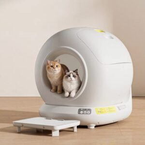 OEM High Sides Plastic Smart Automatic Cat Litter Box with Easy Clean Feature Travel Tray for Kittens and Cat Sand