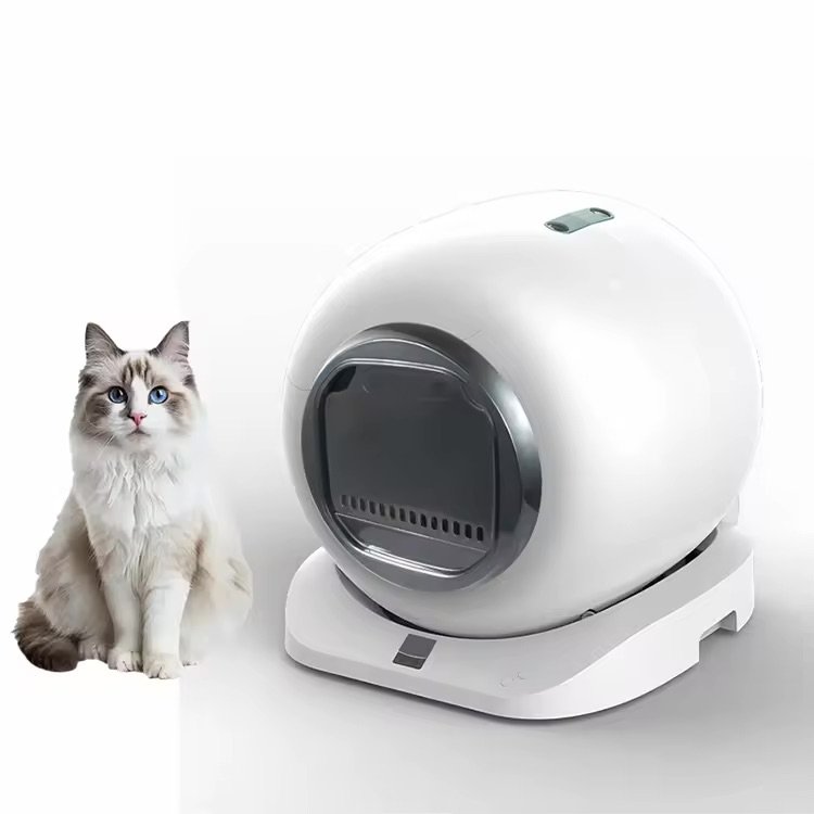 OEM Large Capacity 65L Automatic Smart Silver Ion Eco-friendly Stainless Steel Cat Litter Box Quadrate Shape Accessory
