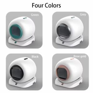 OEM Large Capacity 65L Automatic Smart Silver Ion Eco-friendly Stainless Steel Cat Litter Box Quadrate Shape Accessory