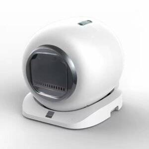 OEM Large Capacity 65L Automatic Smart Silver Ion Eco-friendly Stainless Steel Cat Litter Box Quadrate Shape Accessory