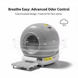 OEM High Sides Plastic Smart Automatic Cat Litter Box with Easy Clean Feature Travel Tray for Kittens and Cat Sand