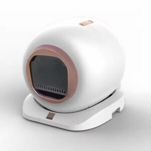 OEM Large Capacity 65L Automatic Smart Silver Ion Eco-friendly Stainless Steel Cat Litter Box Quadrate Shape Accessory