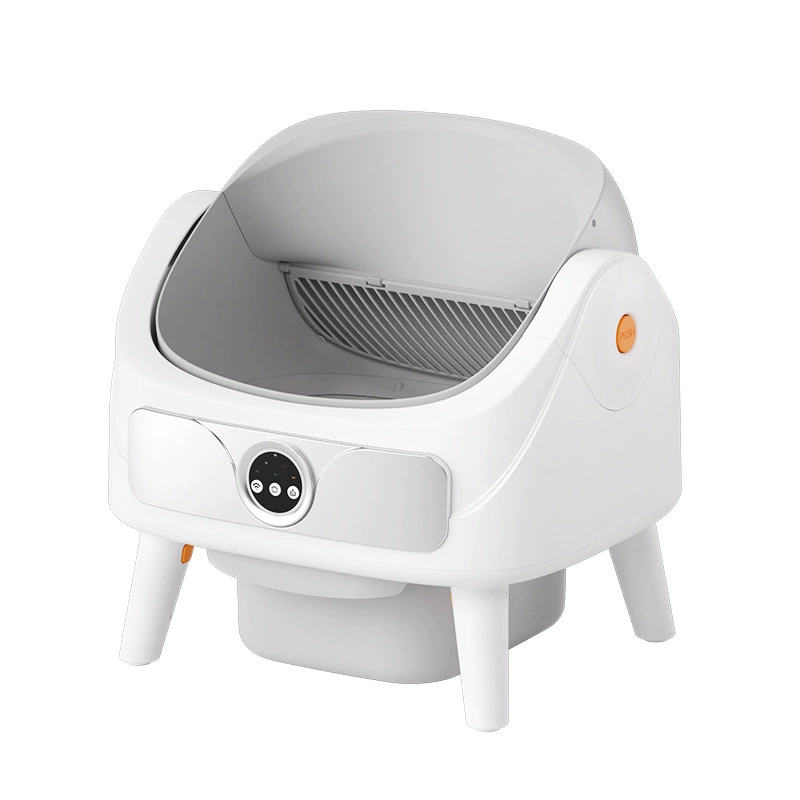 OEM Stylish Smart 74L Open Steel Automatic Self-Cleaning Cat Litter Box 11KG Waterproof with Sand