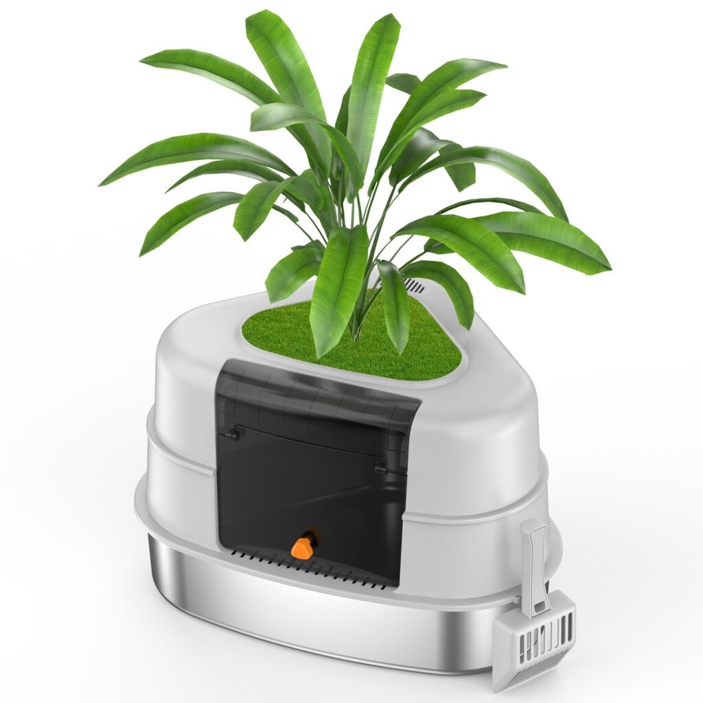 Planter Hidden Stainless Steel Cat Litter Box | Decorative Invisible Cat Toilet with Custom Color & Logo Available